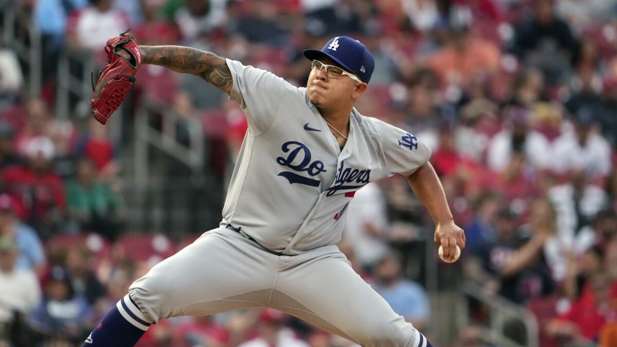 Dodgers' Julio Urías makes first start since May vs. Royals after being  sidelined by hamstring injury 