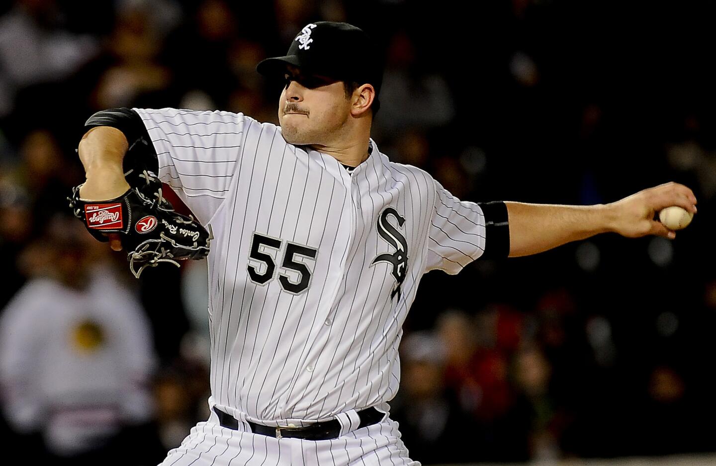 Carlos Rodon delivers in the sixth inning.