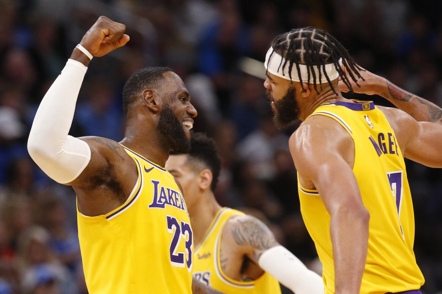 James, Davis help Lakers hold on to beat Rockets, tie series - The San Diego  Union-Tribune