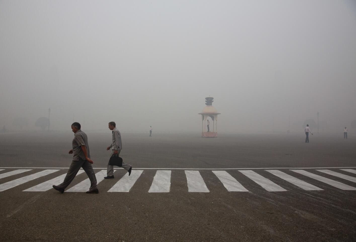 Poor air quality envelops New Delhi following Diwali festival