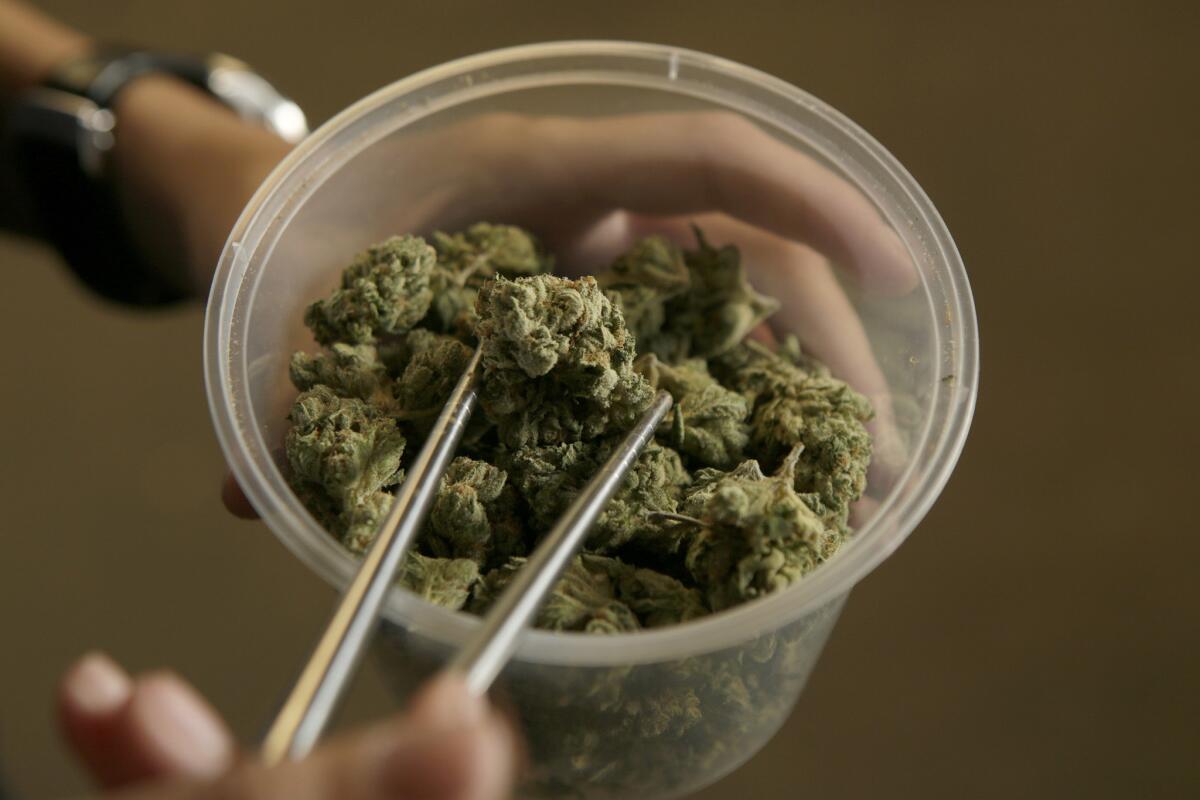 Los Angeles County supervisors appear poised to pull a proposed tax on marijuana businesses from the November ballot. The tax proceeds would have gone to fund homeless services.