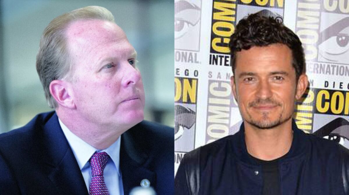 Mayor Kevin Faulconer's office on Saturday denied claims by actor Orlando Bloom that the mayor left an Amazon Prime activation after finding out it featured immigrant characters.