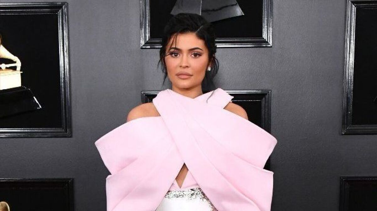 Kylie Jenner on the Grammy Awards red carpet