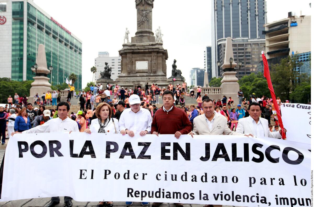 En los pasados meses ha habido una serie de manifestaciones por la paz, repudiando la violencia del Cártel Jalisco Nueva Generación