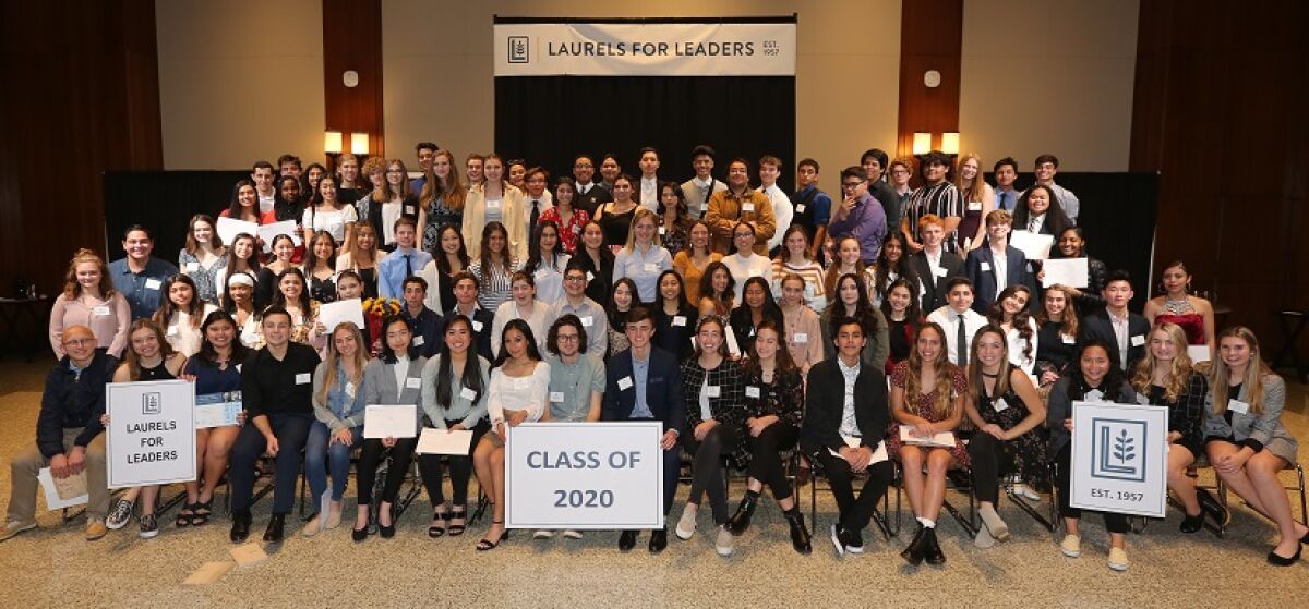 Nearly 100 high school Associated Student Body presidents were honored recently for their time and efforts at the 63rd annual Washington-Lincoln Laurels for Leaders luncheon.


