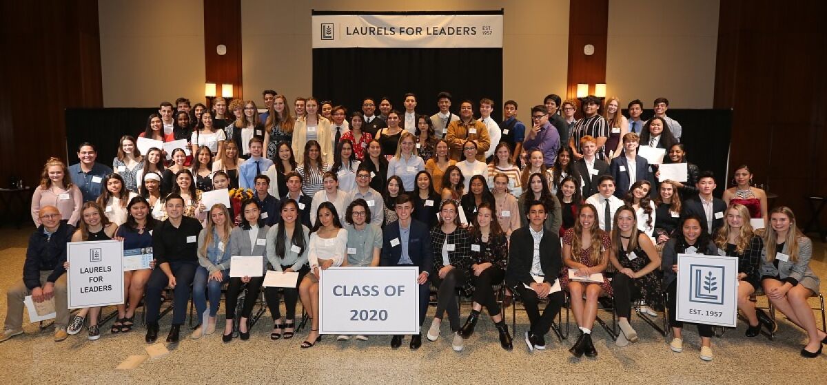 Nearly 100 high school Associated Student Body presidents were honored recently for their time and efforts at the 63rd annual Washington-Lincoln Laurels for Leaders luncheon.