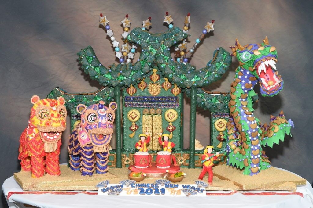 Jackie Shih's gingerbread creation "Sizzle and Roars" won first place in the Gingerbread City competition presented Dec. 12 by the Epilepsy Foundation of San Diego County.