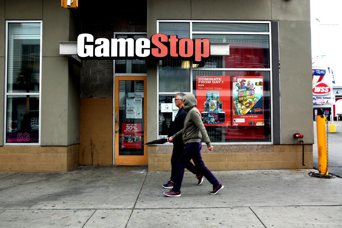 A GameStop store in Hollywood.