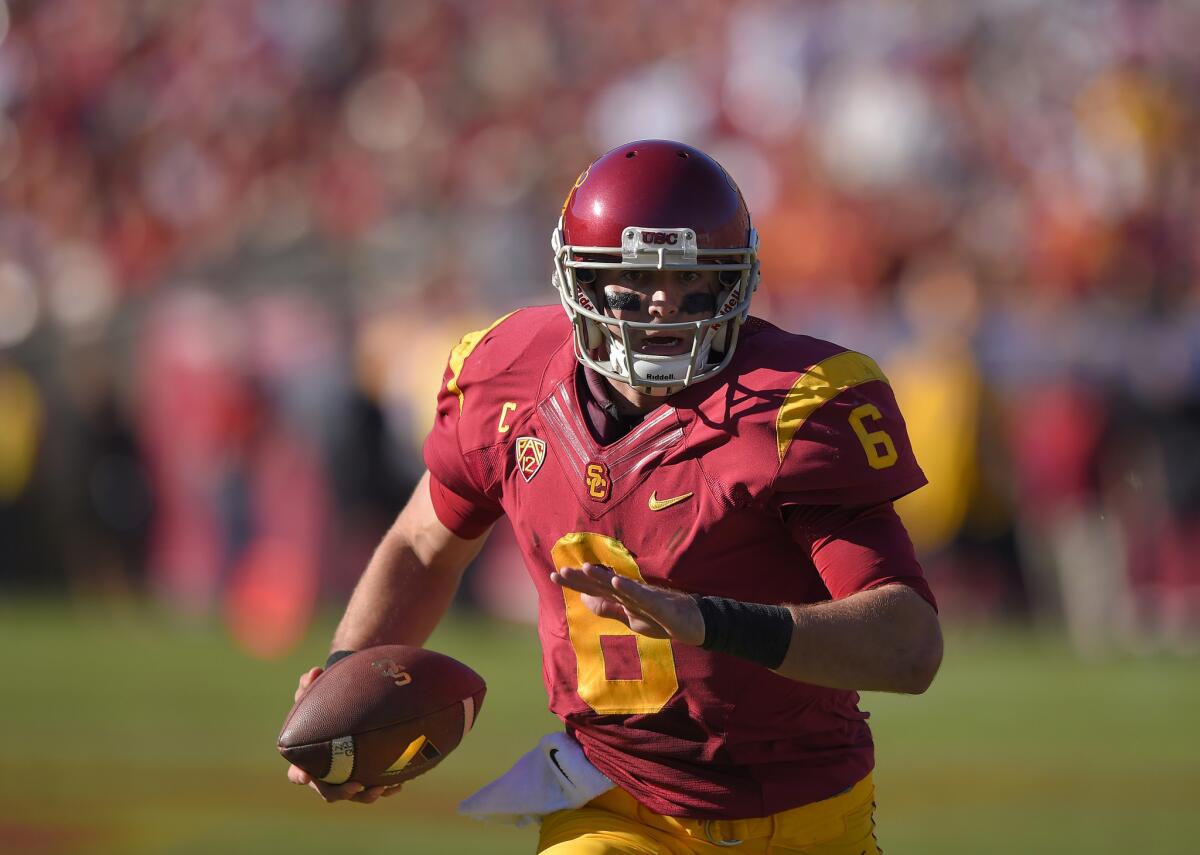 USC quarterback Cody Kessler passes for 3,505 yards with 36 touchdowns and four interceptions for the Trojans this season.