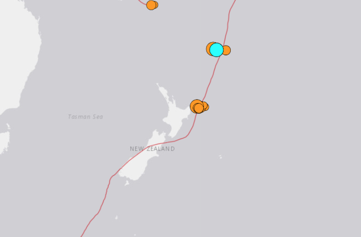 Map of magnitude 8.1 quake