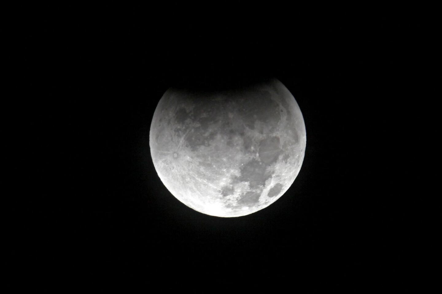 Lunar Eclipse as seen at around 5 am on Saturday, December 10, 2011.