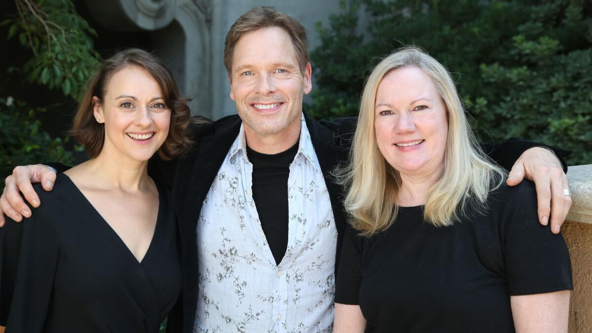 "Much Ado" stars Sara Topham and Michael Hayden with director Kathleen Marshall.