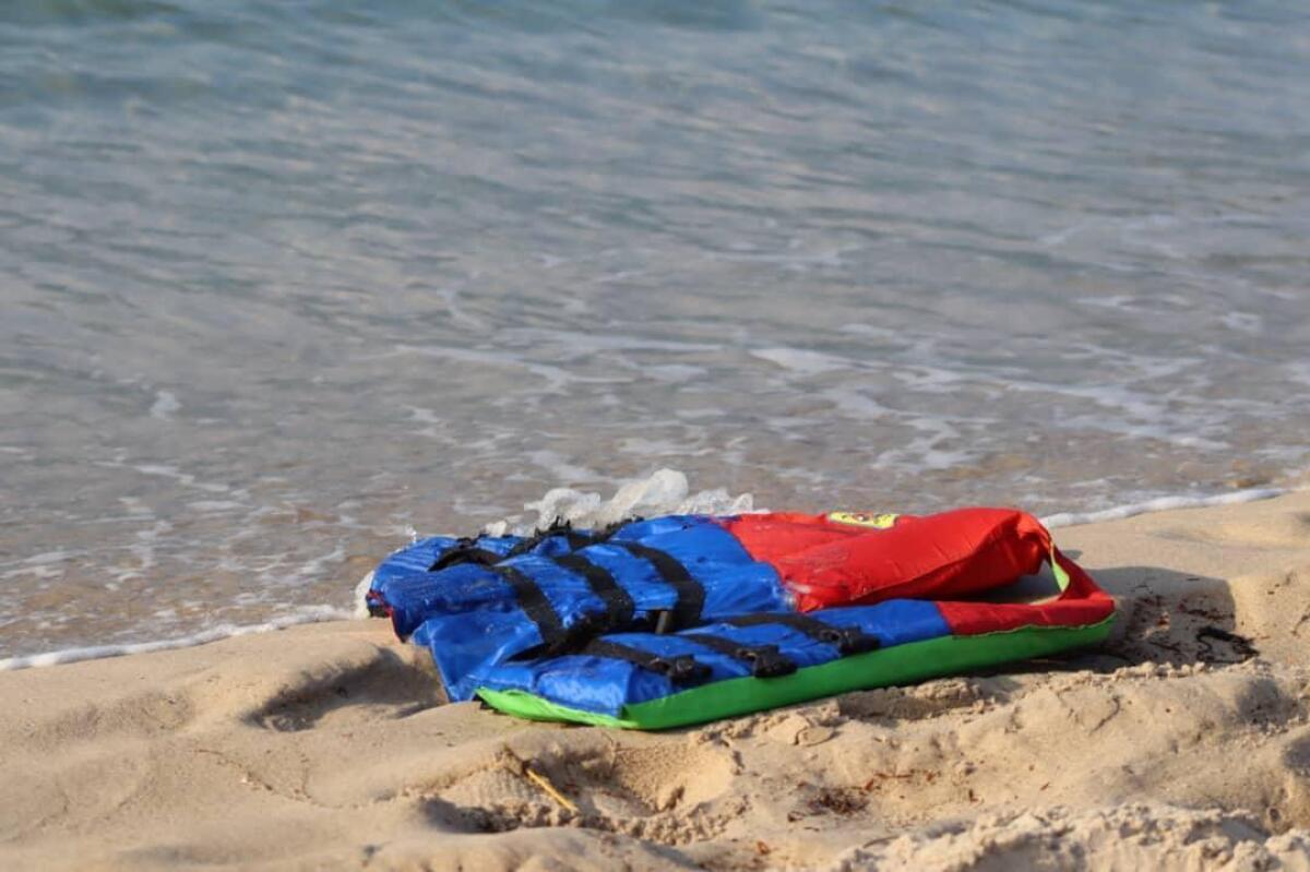 Life jackets on the beach in Libya 