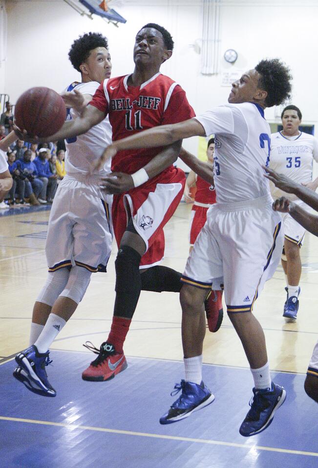 Photo Gallery: Bell-Jeff CIF boys basketball semifinal playoff loss to St. Bernard