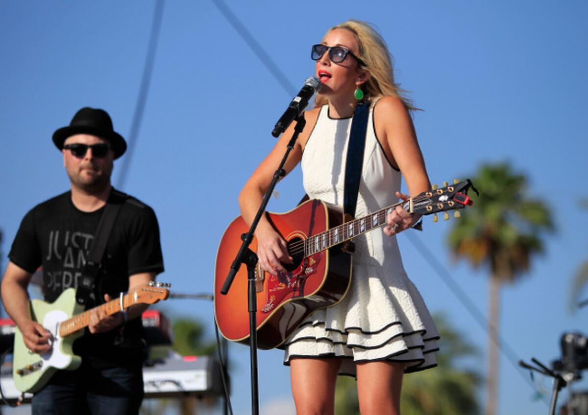 Ashley Monroe performs Saturday afternoon at the Stagecoach Country Music Festival in Indio.
