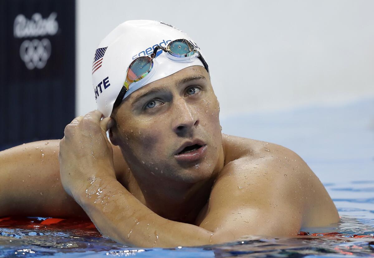Ryan Lochte during competition in Rio.