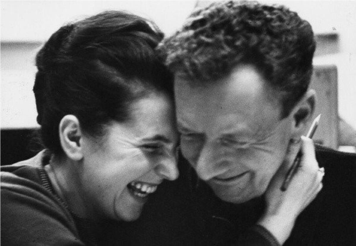 Composer Benjamin Britten, with soprano Galina Vishnevskaya, in an undated photo.