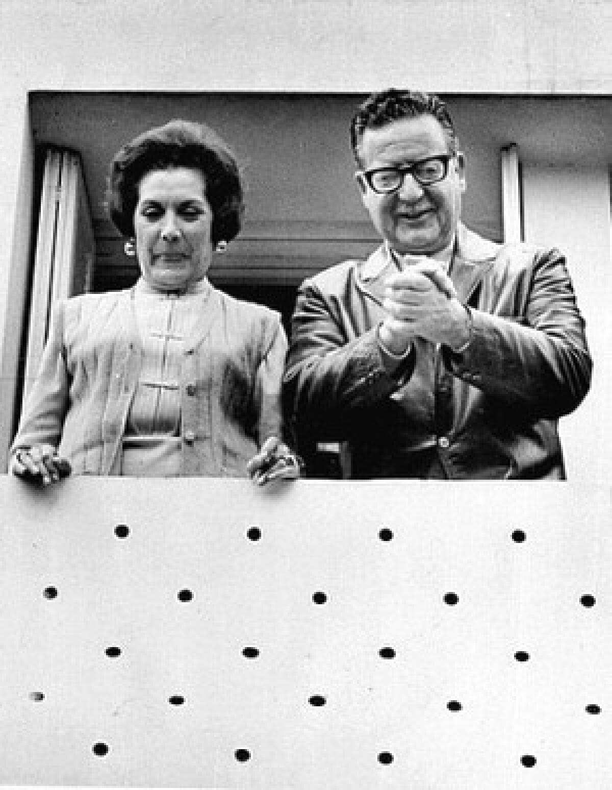 President-elect Salvador Allende and his wife, Hortensia Bussi, in 1970. 