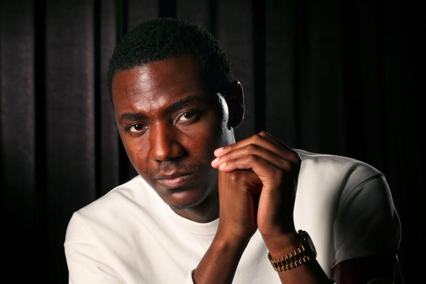 BEVERLY HILLS, CA. -- MONDAY, MARCH 20, 2017 -- Comedian Jerrod Carmichael, whose NBC comedy "The Carmichael Show" is photographed at the Beverly Hilton Hotel. Carmichael, originally from North Carolina, now lives in California. ( Rick Loomis / Los Angeles Times )