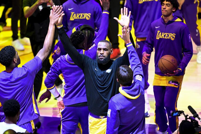 LOS ANGELES, CA - MAY 22: Los Angeles Lakers forward LeBron James.