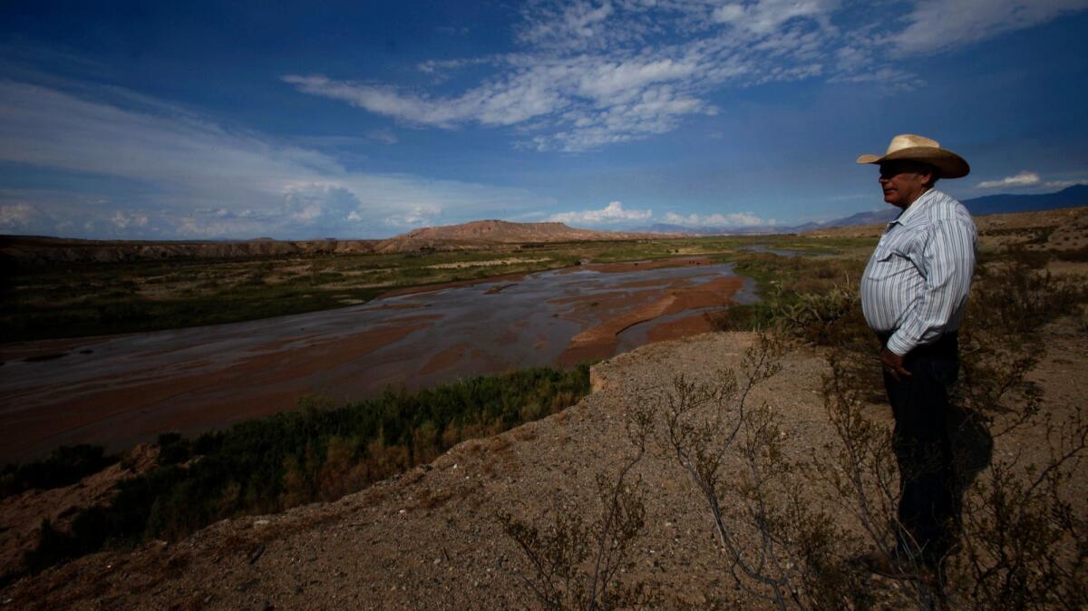 Rancher Cliven Bundy, 67, looks over the Virgin River on some of his 150 square miles of property in Bunkerville, Nev. in August 2013.