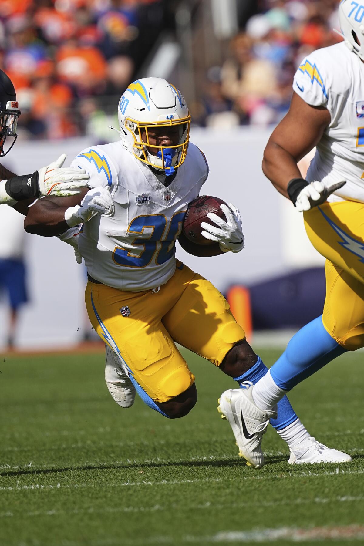A landing on his first NFL contact: Chargers rookie Kimani Vidal has ‘greatness in him’ A landing on his first NFL contact: Chargers rookie Kimani Vidal has ‘greatness in him’