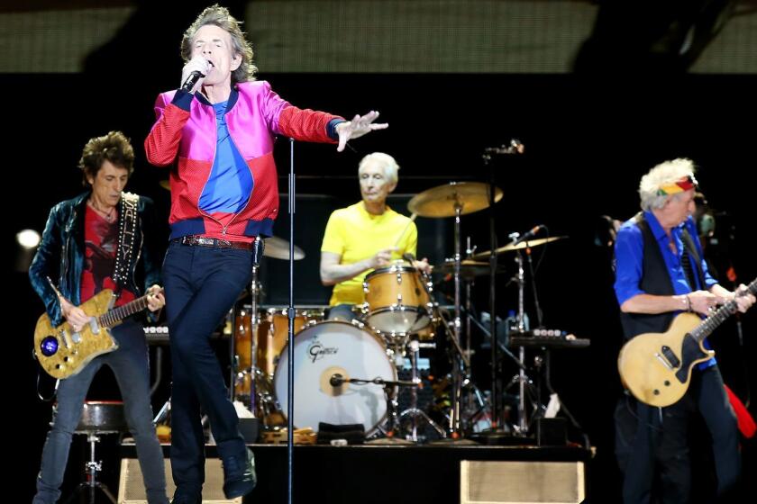INDIO, CALIF. - OCR. 14, 2016. Mick Jagger and the Rolling Stones perform at weekend 2 of Desert Trip in Indio on Friday, Oct. 14, 2016. (Luis Sinco/Los Angeles Times)