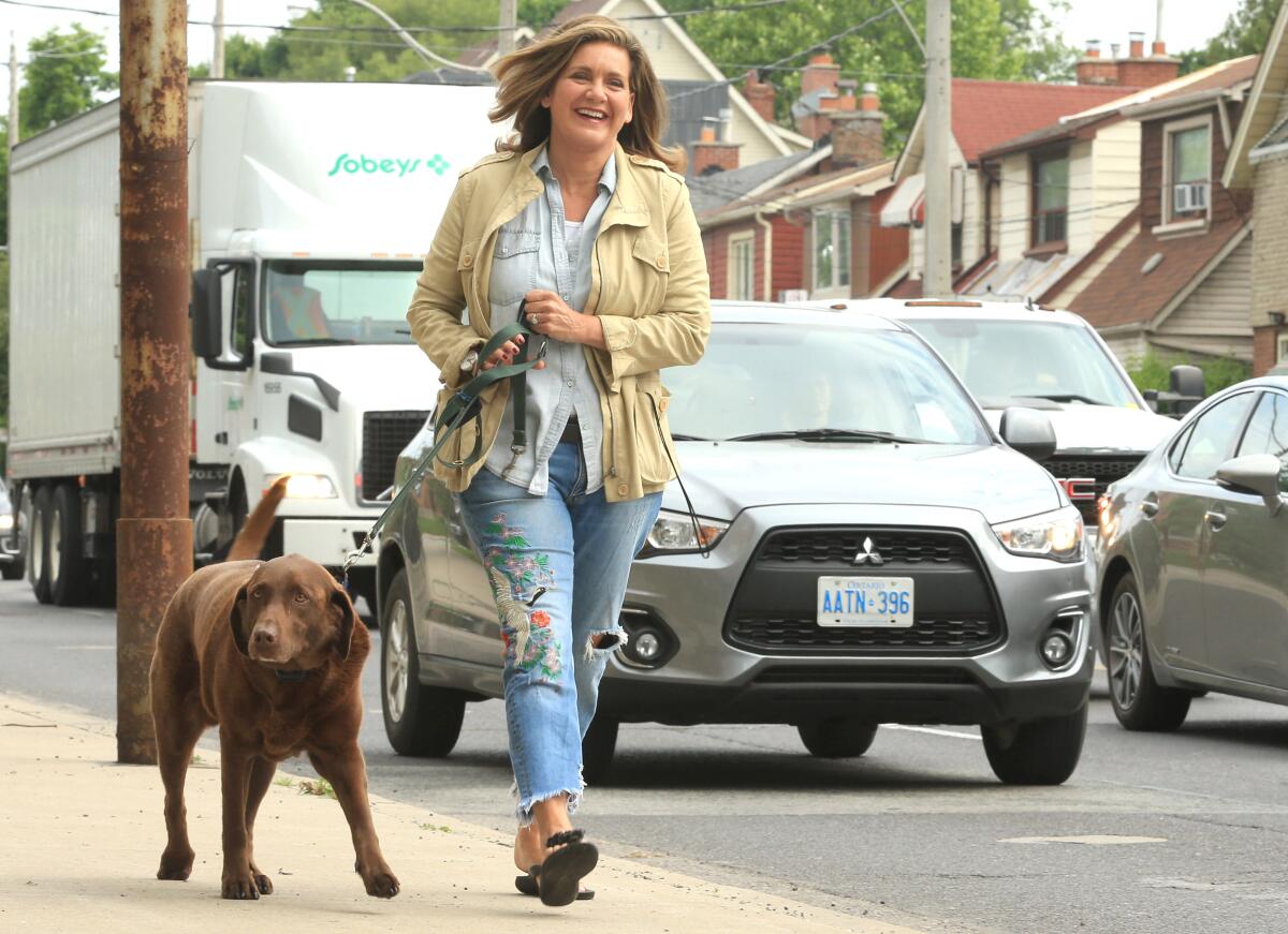 National anchor Lisa LaFlamme and her dog Toby 