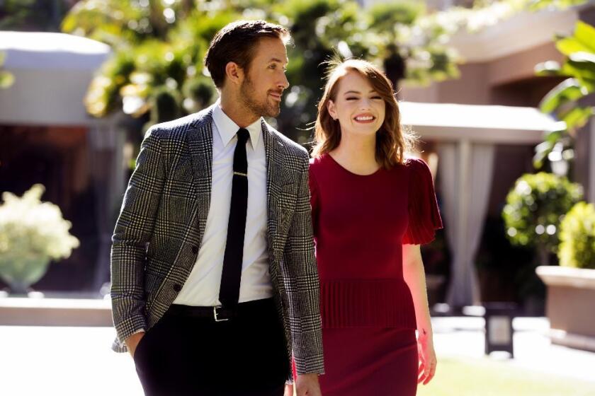 Ryan Gosling and Emma Stone, Oscar nominees for "La La Land."