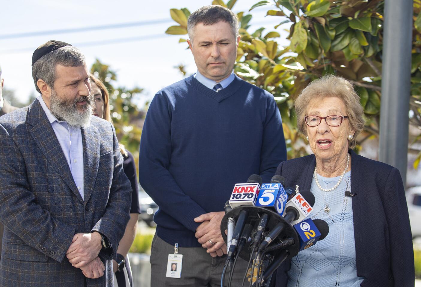 Photo Gallery: Eva Schloss, 89, a Holocaust survivor and Anne Frank's stepsister speaks with students at Newport Harbor High School