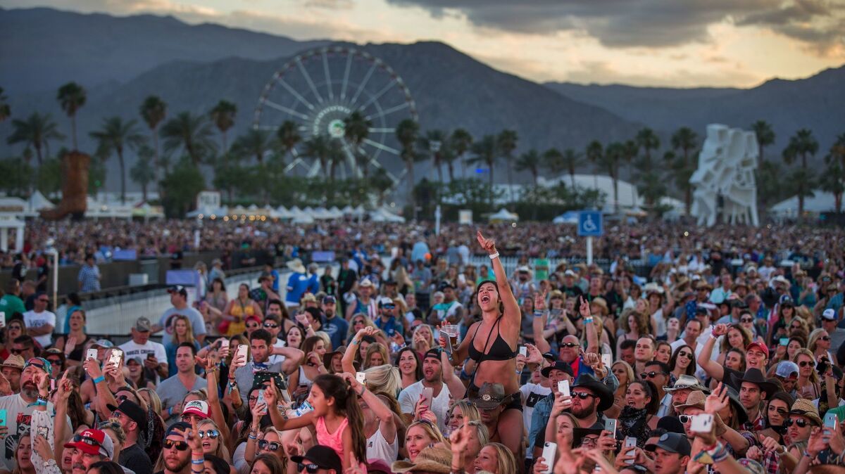 The 2017 edition of the Stagecoach Country Music Festival runs April 28-30 at the Empire Polo Field in Indio. Shania Twain, Kenny Chesney and Dierks Bentley are this year's headliners.