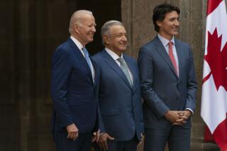 President Joe Biden, Mexican President Andres Manuel Lopez Obrador, and Canadian Prime Minister Justin Trudeau meet at the 10th North American Leaders' Summit at the National Palace in Mexico City, Tuesday, Jan. 10, 2023. (AP Photo/Andrew Harnik)
