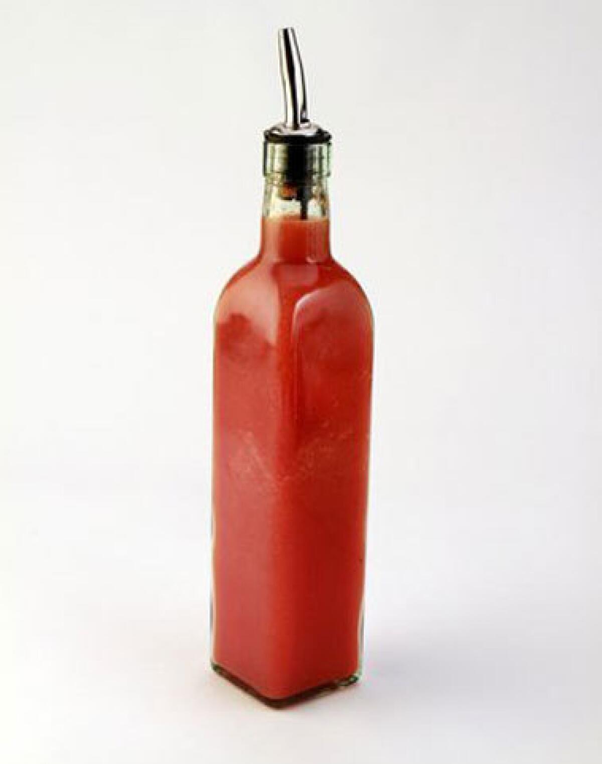 Home made Sriracha style hot sauce.