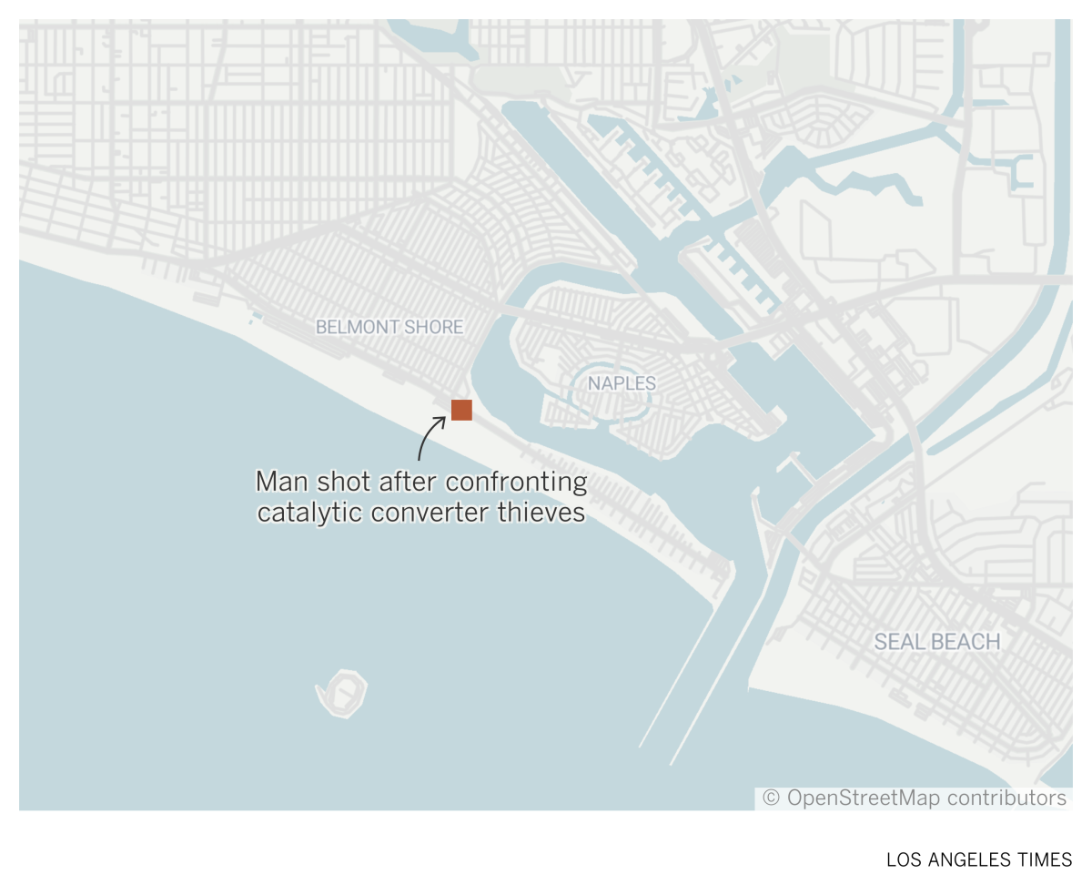 A map of where the shooting took place in Long Beach