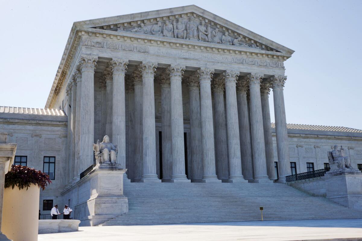 The Supreme Court in Washington, where justices on Monday ruled that independent citizens' commissions were allowed to draw electoral district lines. California's districts are set up by its citizens' commission.