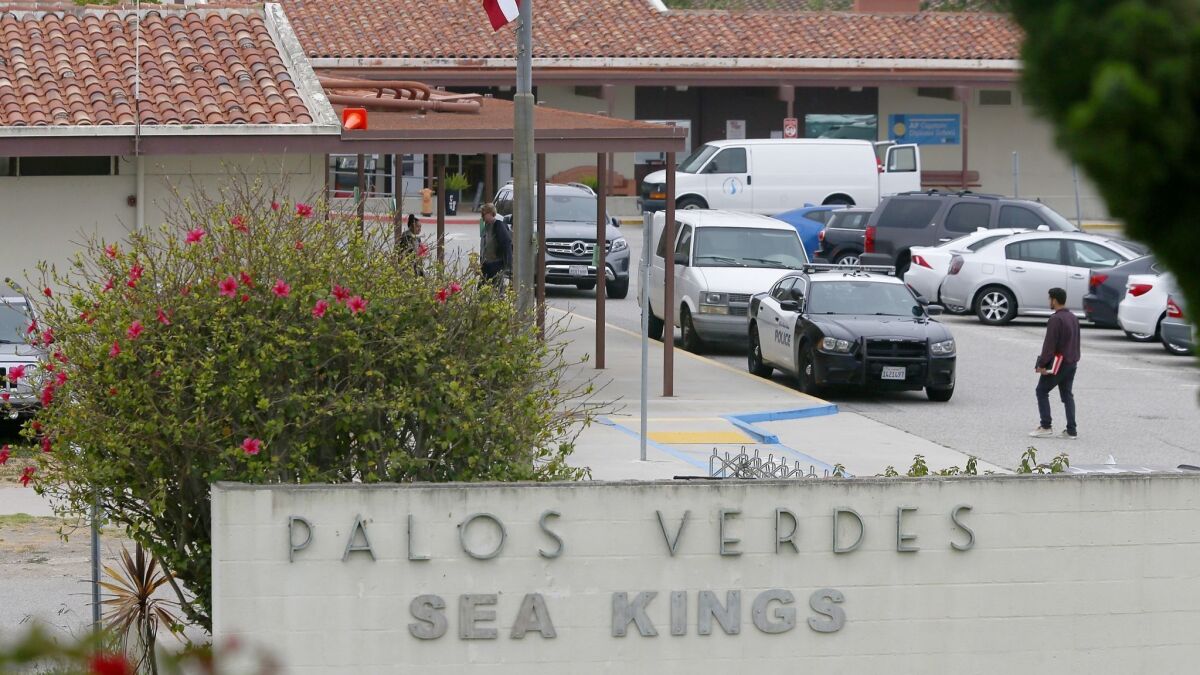 A social media post involving two teens who attend Palos Verdes High School has prompted online outrage.