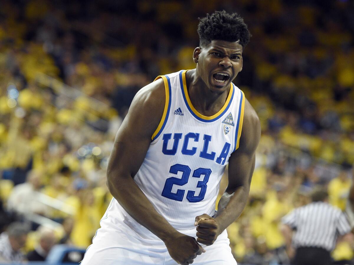UCLA forward Tony Parker reacts during the first half of a win over No. 1 Kentucky on Thursday.