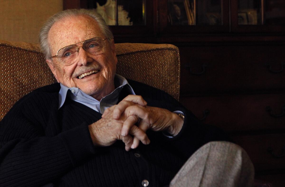 Emmy Award-winning actor William Daniels at his home in Studio City on April 16, 2015.