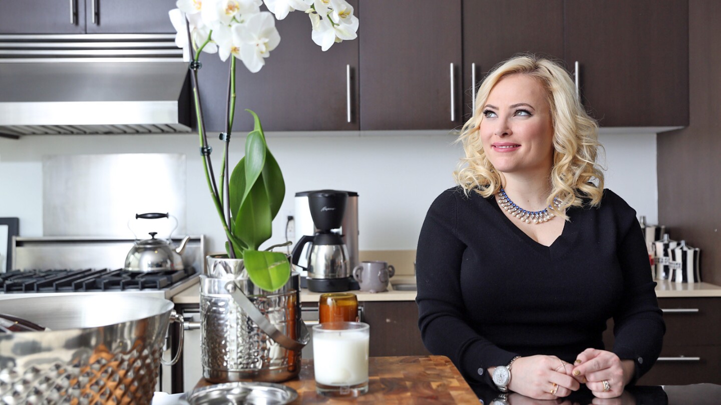 "I'm not very domestic," says Meghan McCain, in her Hollywood loft kitchen. "All I have in the refrigerator is ketchup."