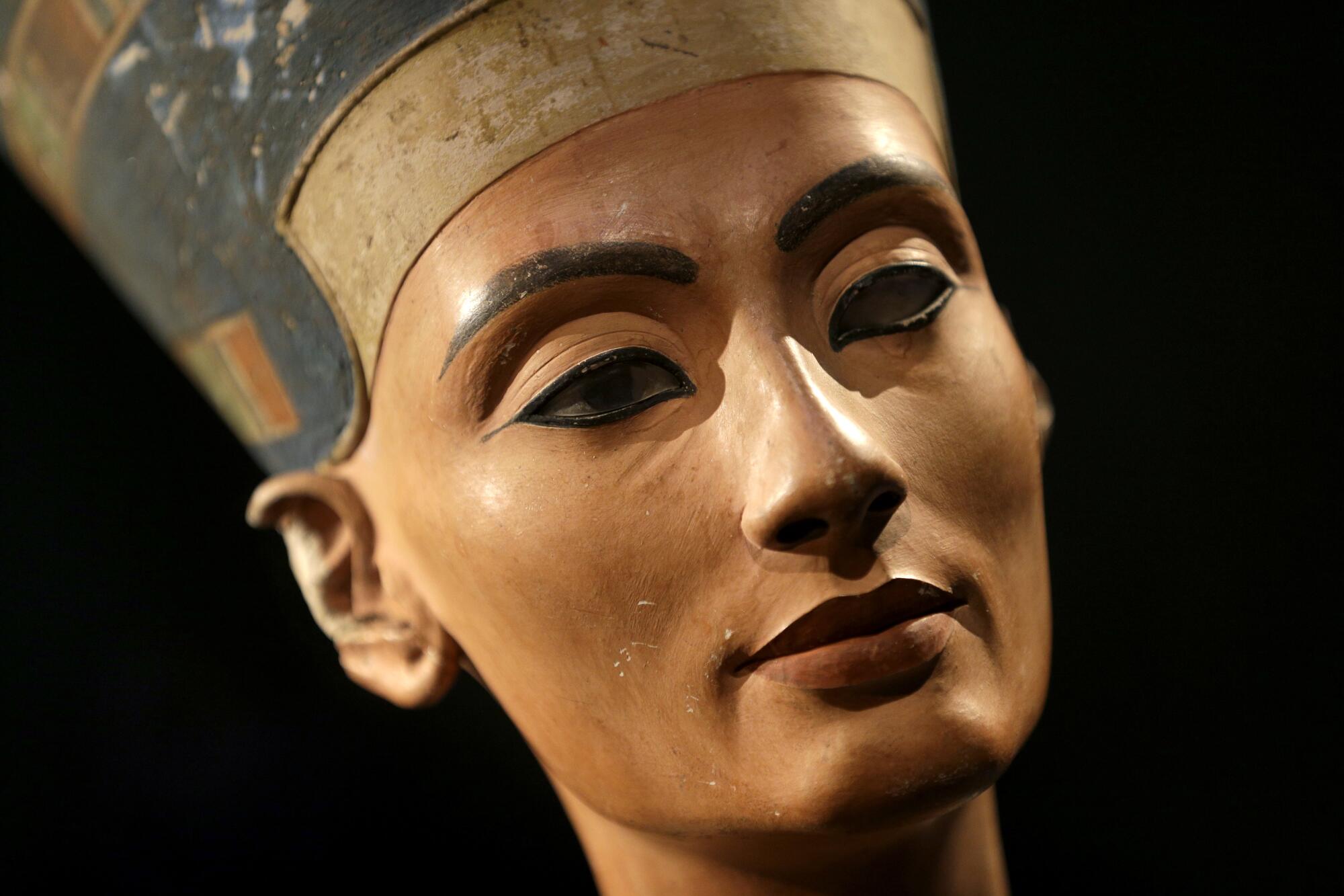 The bust of ancient Egyptian Queen Nefertiti.