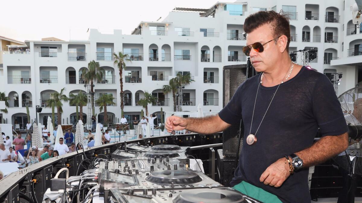 DJ Paul Oakenfold performs during a prior appearance at ME Cabos.