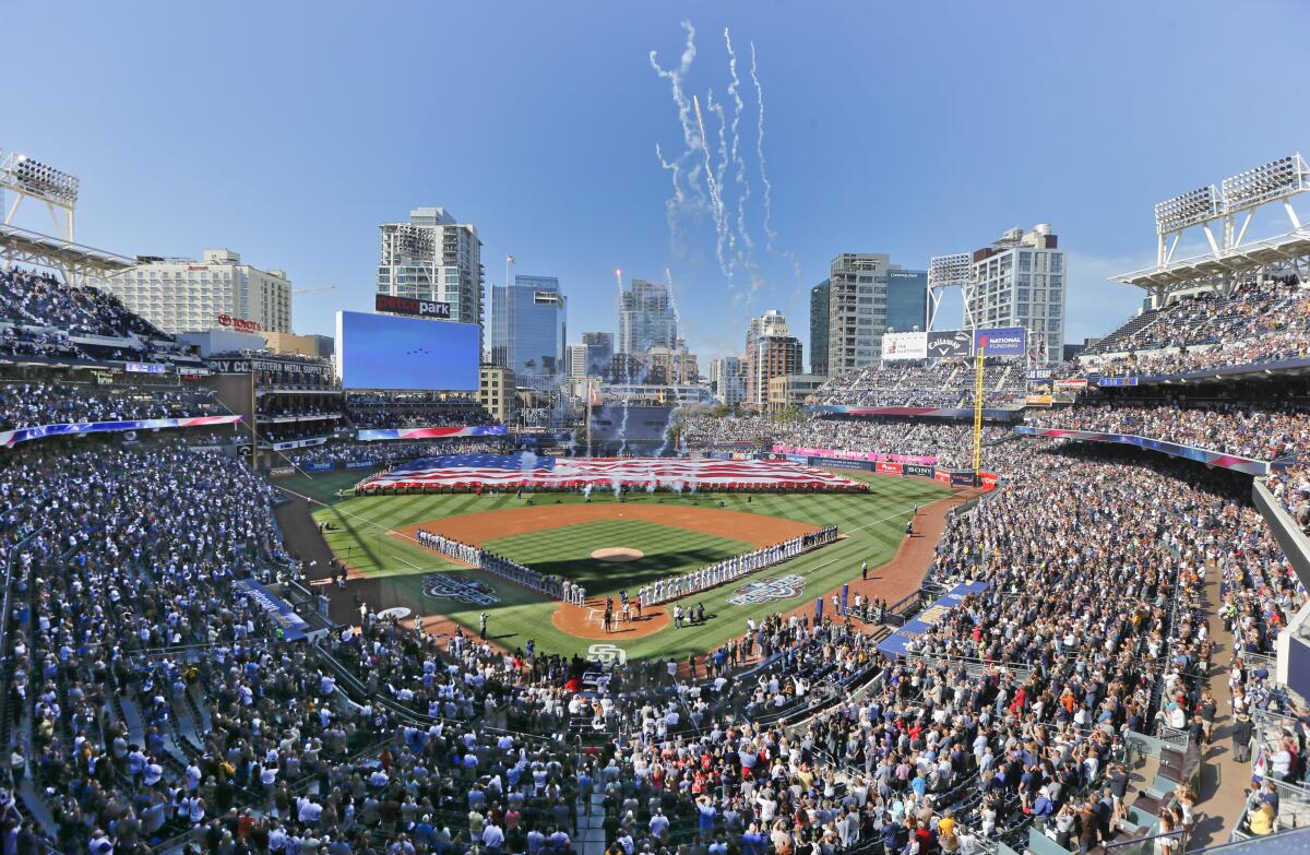 Opening day at Petco Park in San Diego.