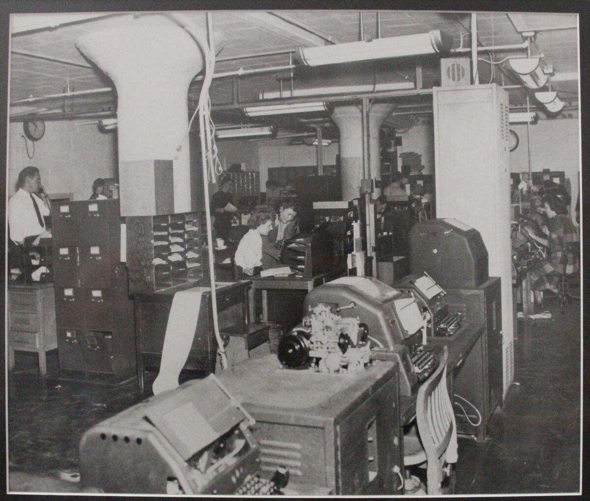 Teletypes dominated communications at NPL in the mid-1940s.