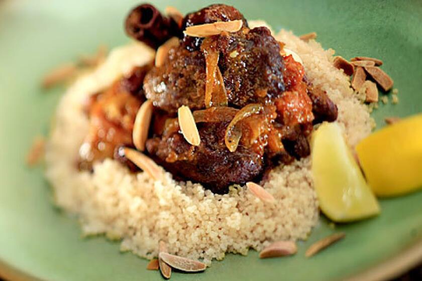 SLOW COOKED: Lamb tagine with dried fruit.