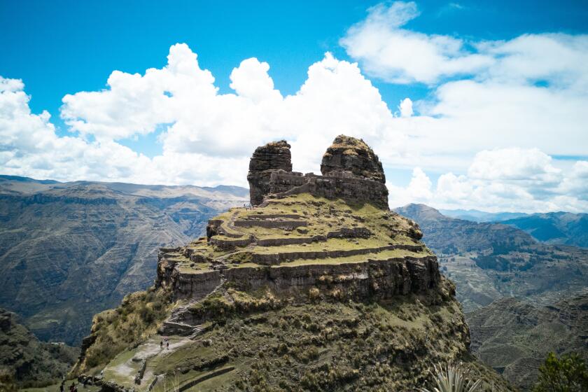 The Waqrapukara, an ancient Inca fortress near the Apurimac River in Peru.