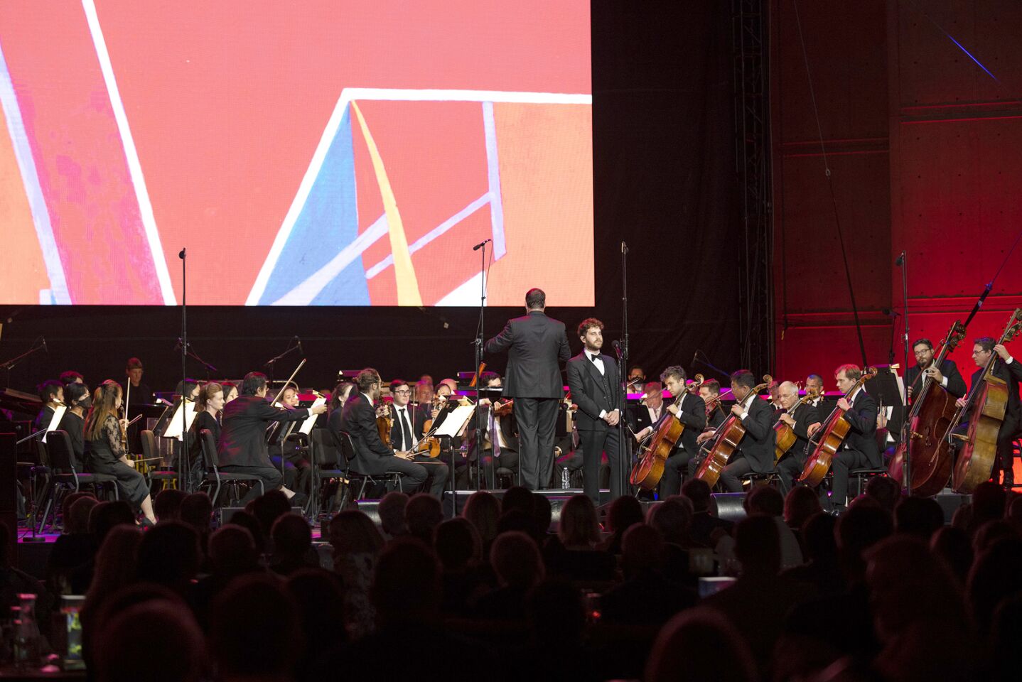 Conductor Sean O'Loughlin, Broadway actor Ben Platt, and the San Diego Symphony Orchestra perform at the Salk Institute