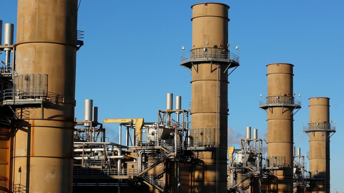 The La Paloma Generating Station, which is in bankruptcy, is shown in operation in McKittrick, Calif.