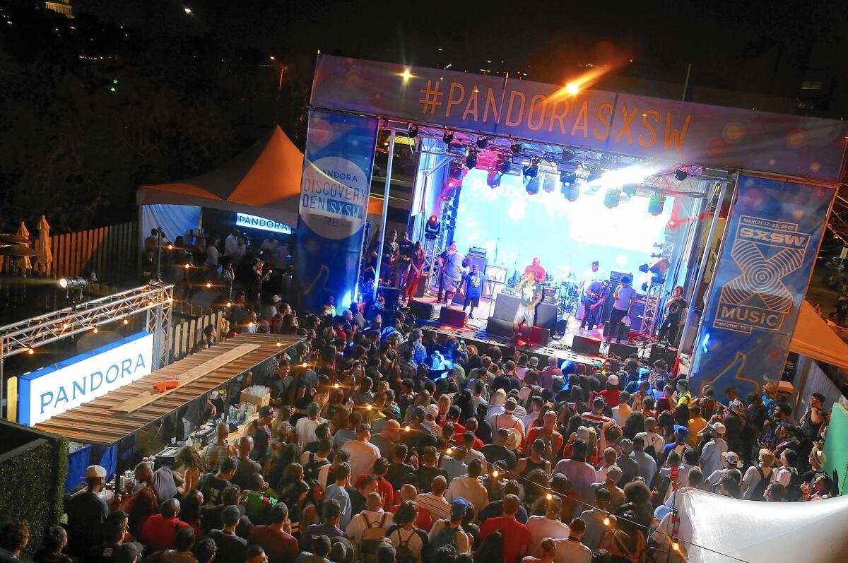 A general view of atmosphere during the Pandora Discovery Den SXSW on March 19, 2015, in Austin, Texas.