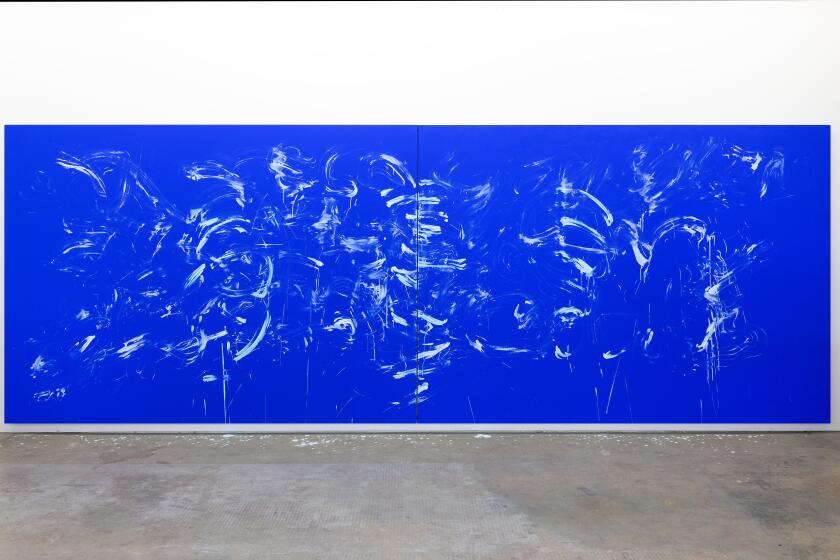 "Untitled," a new pigment on canvas from Lita Albuquerque's "Earth Skin" at the Michael Kohn Gallery in Los Angeles.