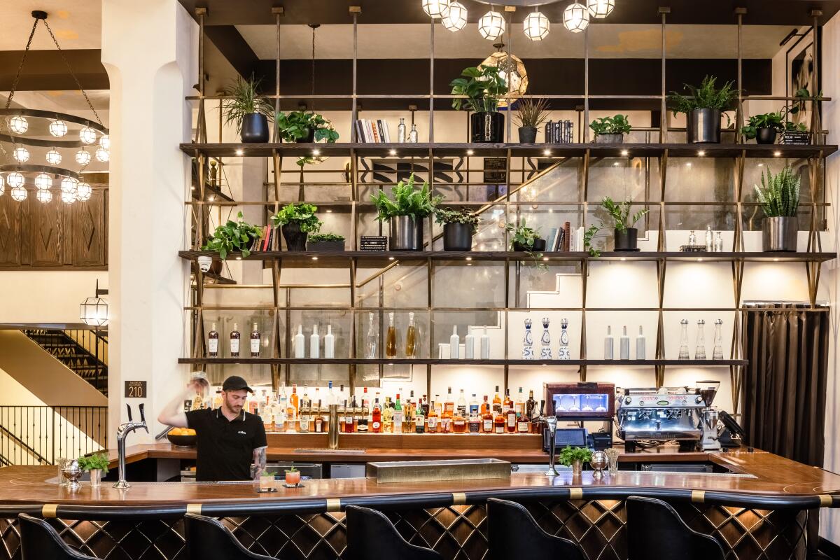 Interior of Bar Magnolia at Hotel Figueroa.